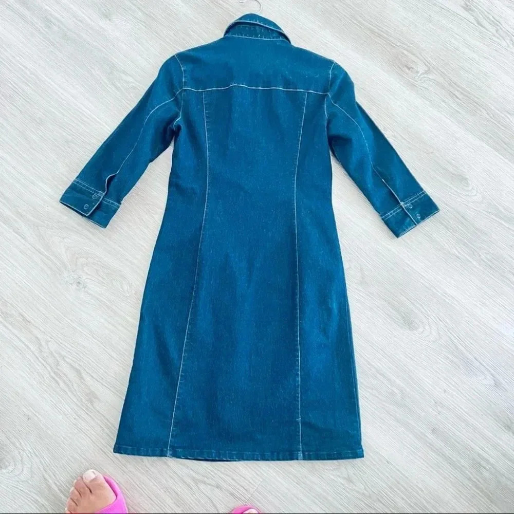 Jacob Blue Jeans Denim Dress Y2K Size Small - Picture 3 of 10